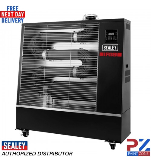 Sealey Industrial Infrared Diesel Heater Fuel Tank 70L Run Time 36hr 19kW IR19